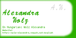 alexandra wolz business card